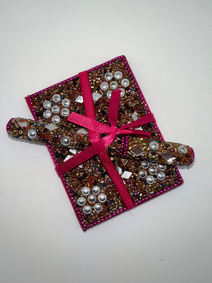Moroccan Handmade Rhinestone Mini Notebook